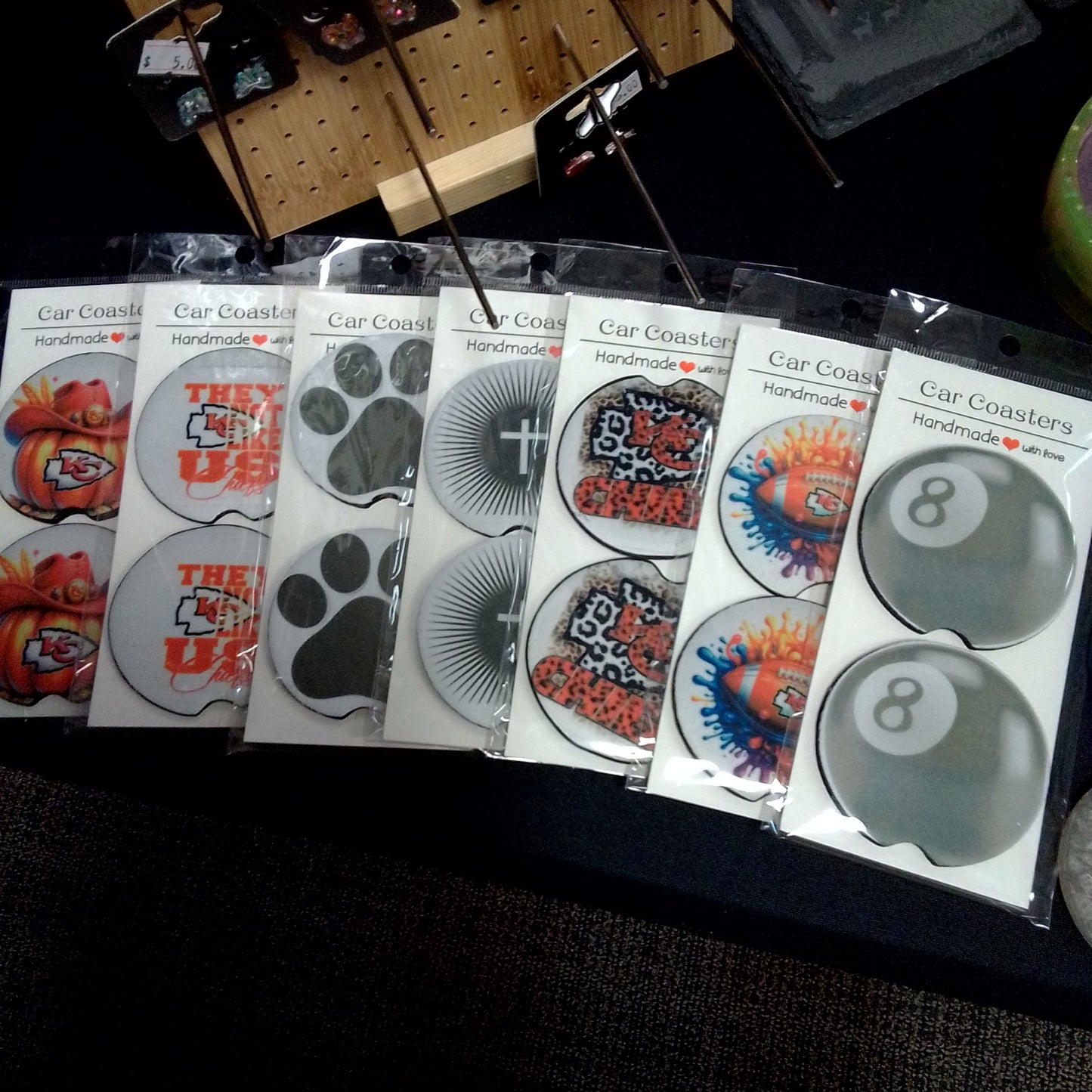 Pair of car coasters