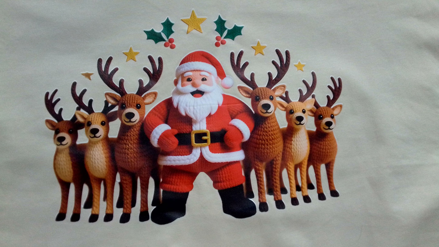 Santa and deer