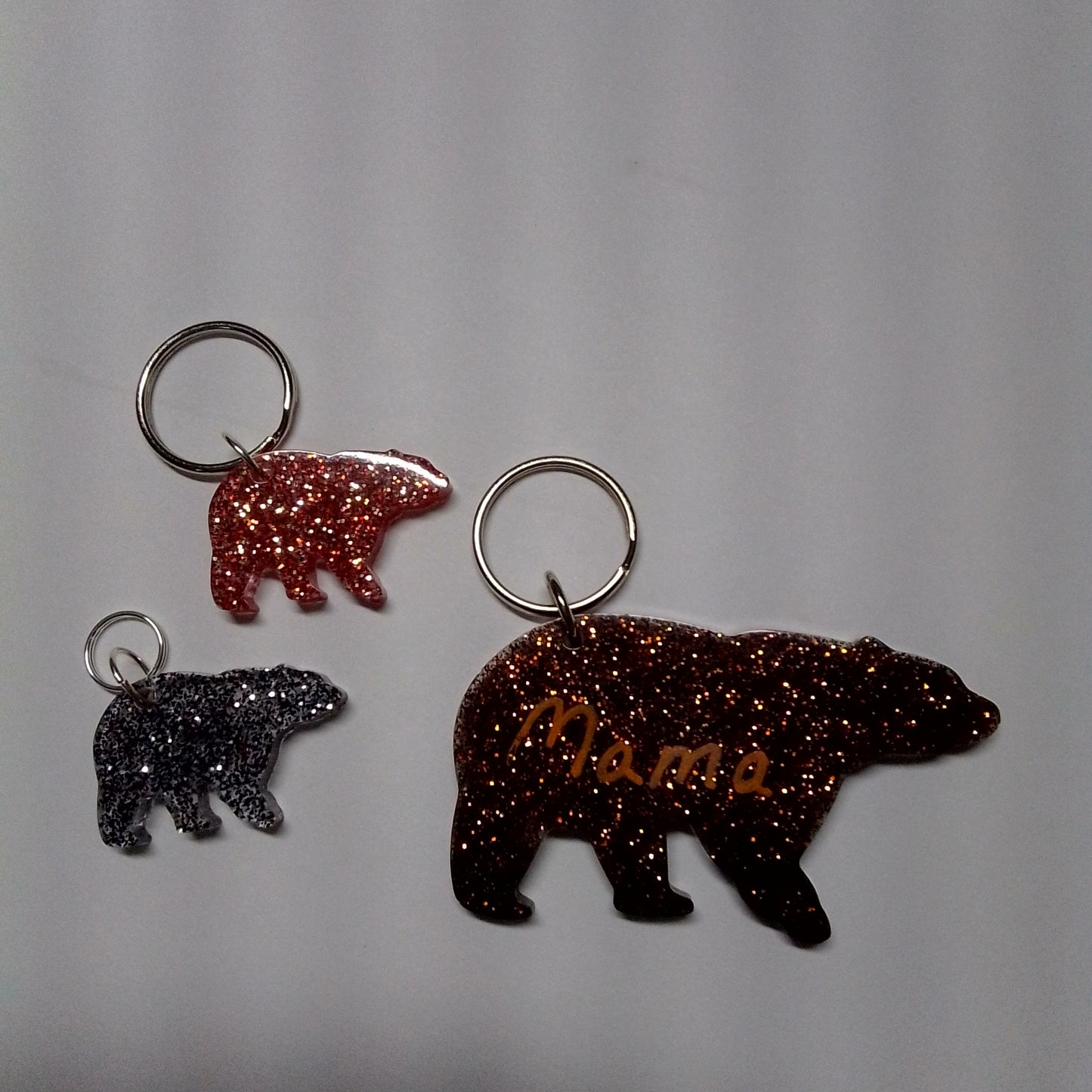 Mama Bear and cubs keychains