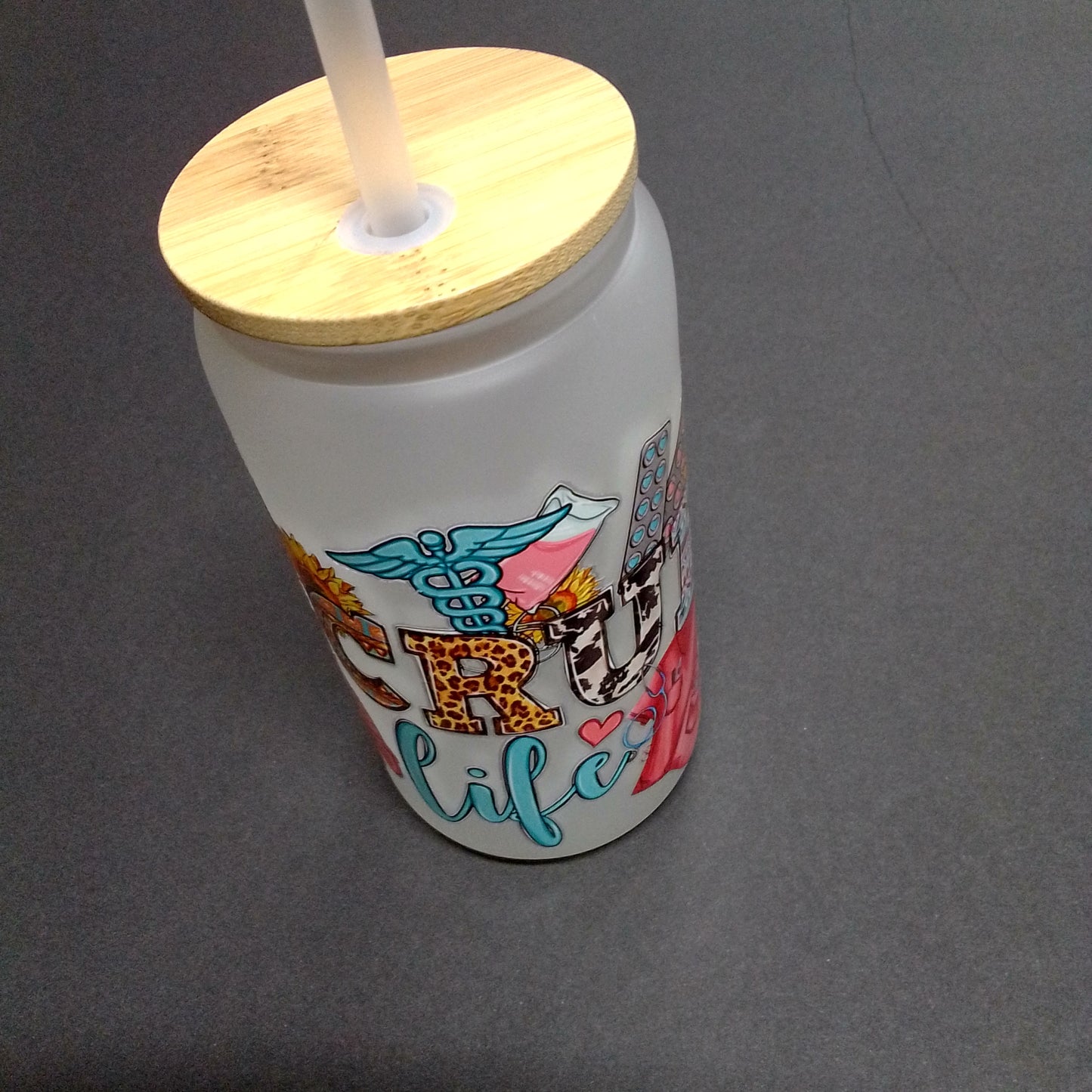 Scrub Life Glass cup