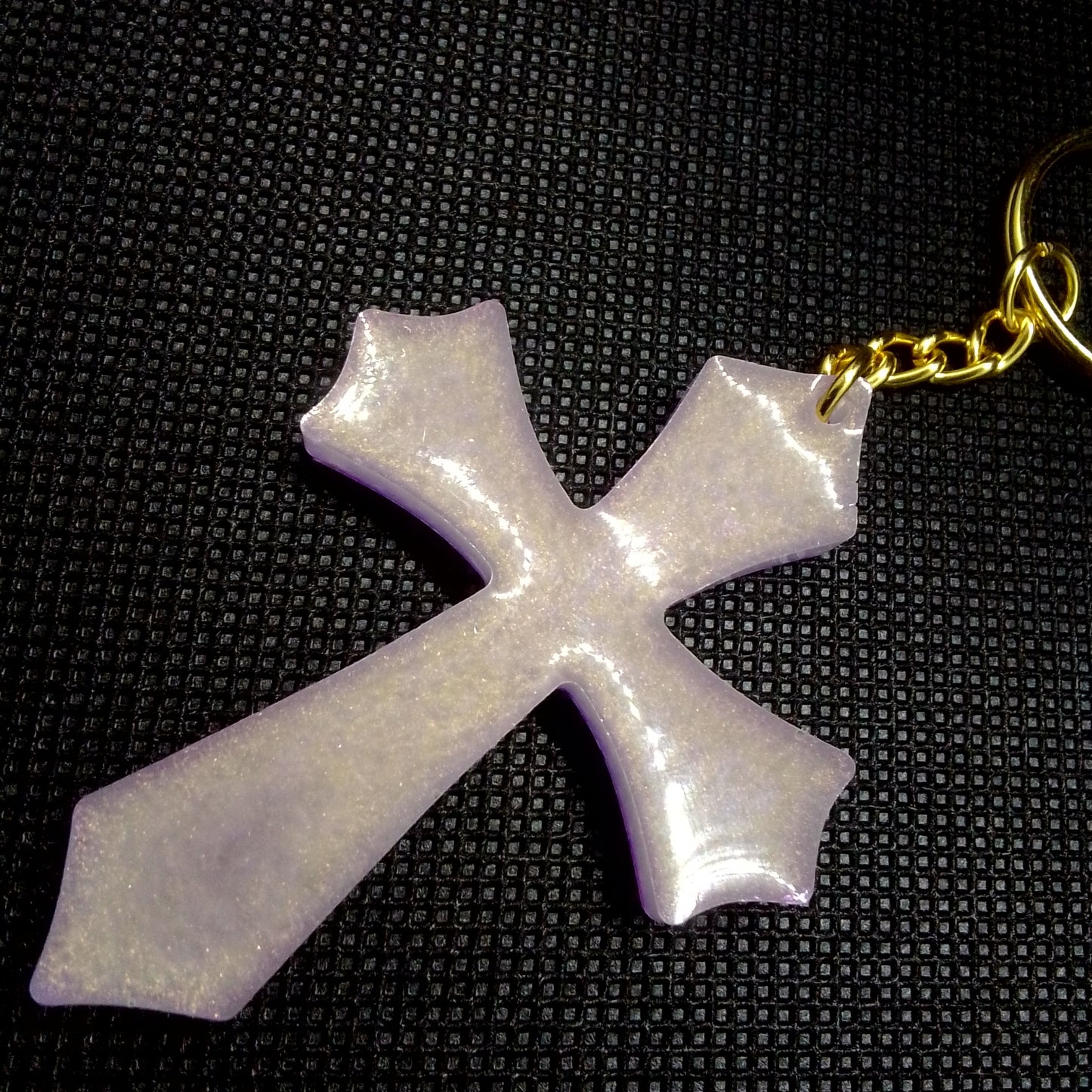 Epoxy Cross keychain