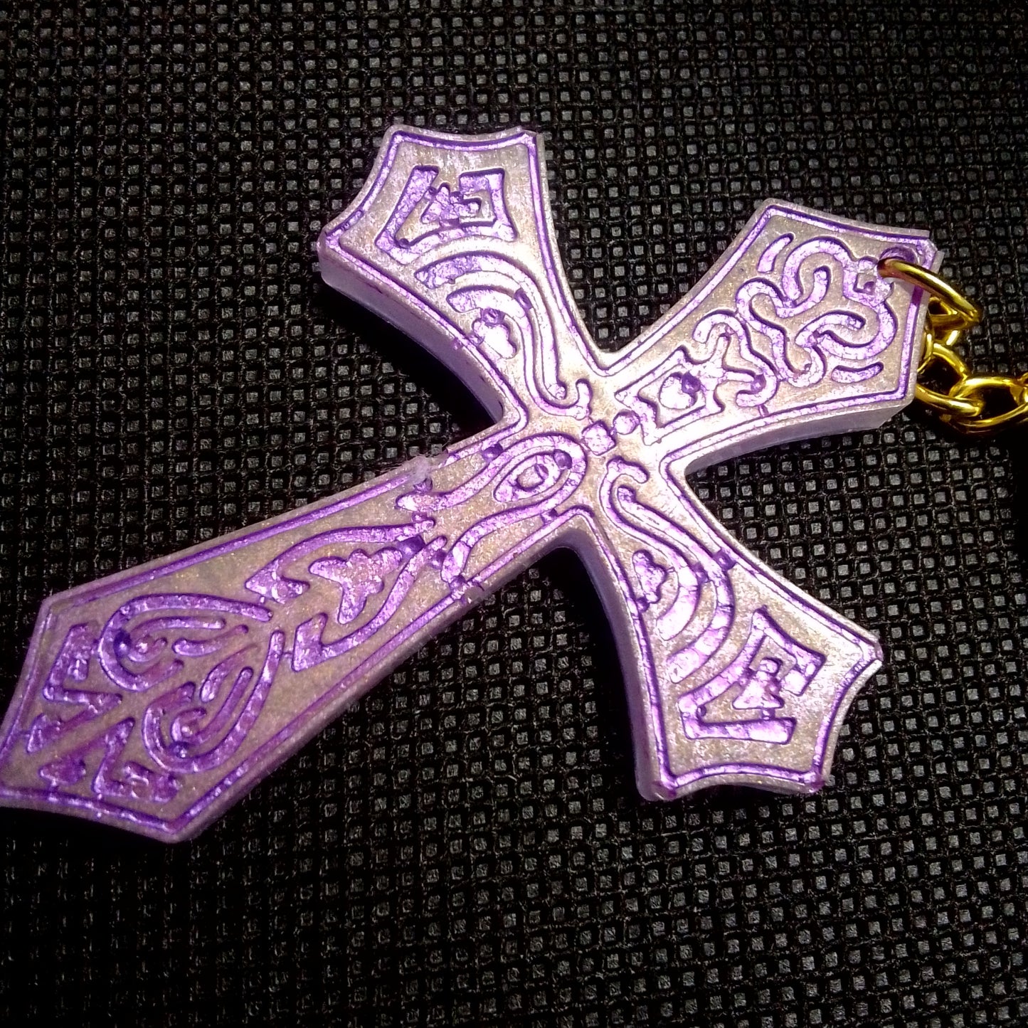 Epoxy Cross keychain