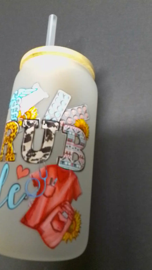 Scrub Life Glass cup